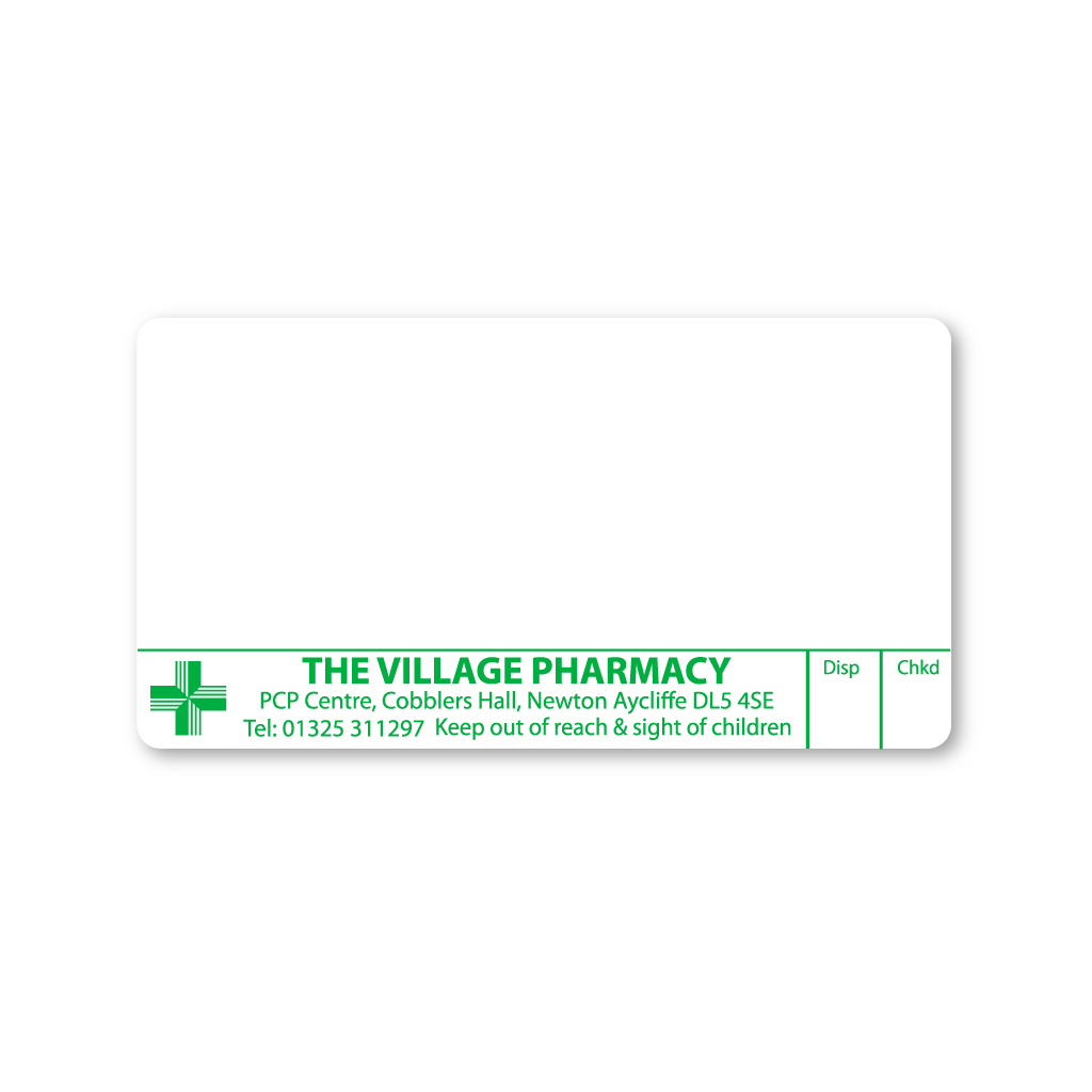 Village Pharmacy Labels