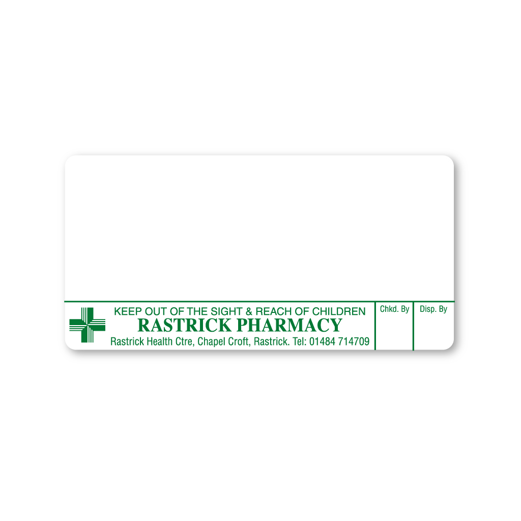 [EMT4634] Rastrick Pharmacy Labels