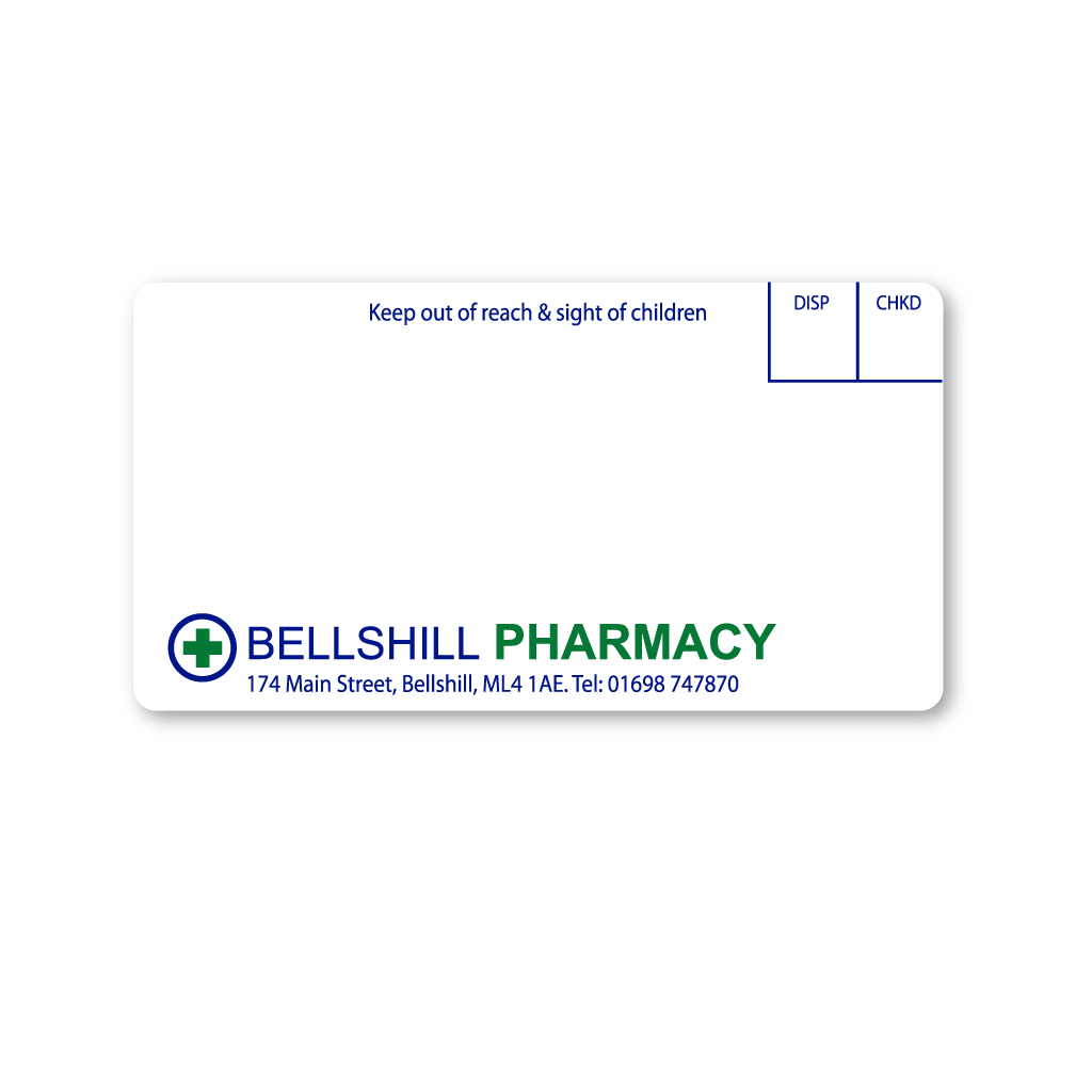 Bellshill Pharmacy Labels