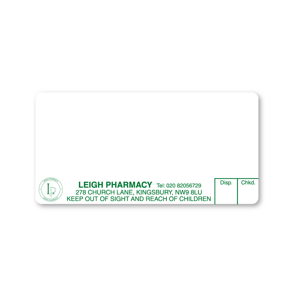 Leigh Pharmacy Labels