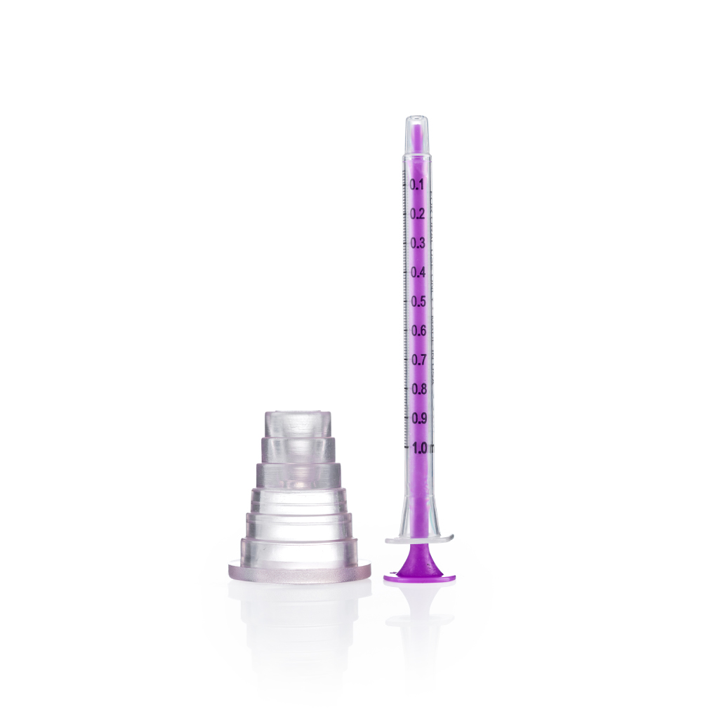 1ml Essential Dispensing Purple Oral Syringe 