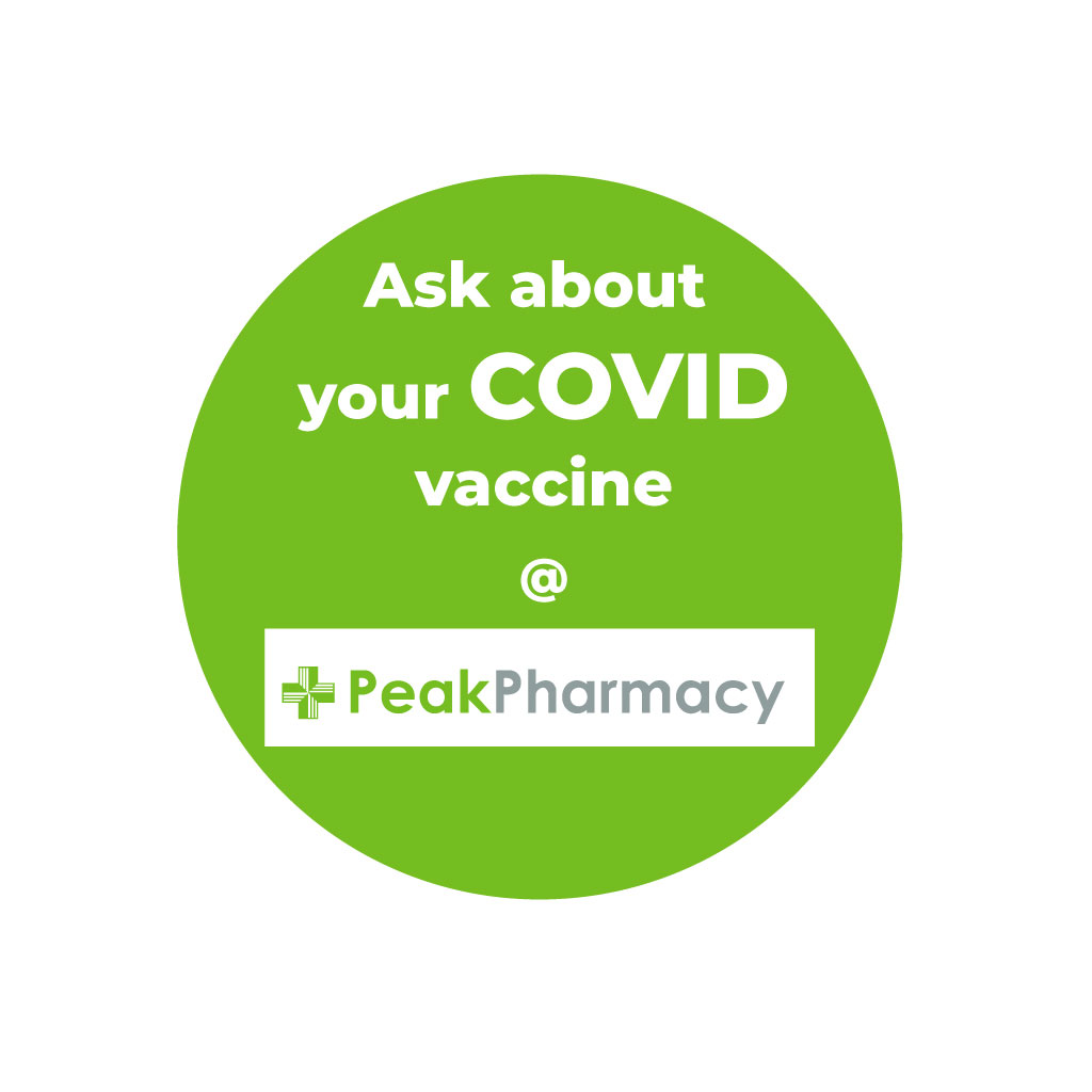 Peak Pharmacy Green Covid Alert Labels