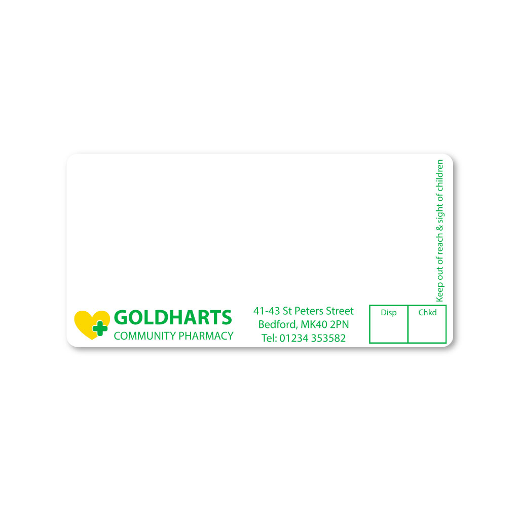 [EMT4918] Goldharts Pharmacy Labels