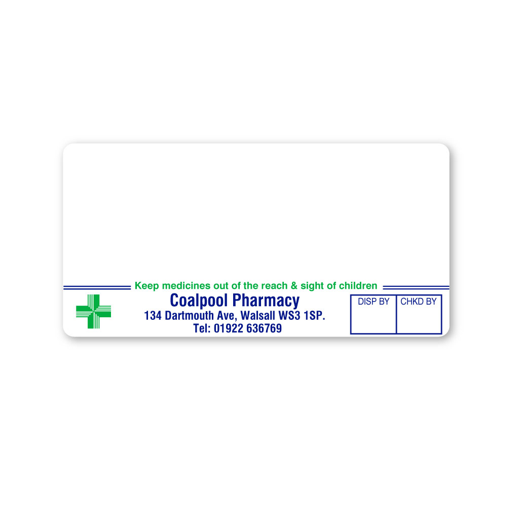 Coalpool Pharmacy Labels