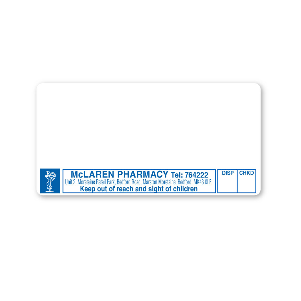 [EMT4968] Mclaren Pharmacy Labels
