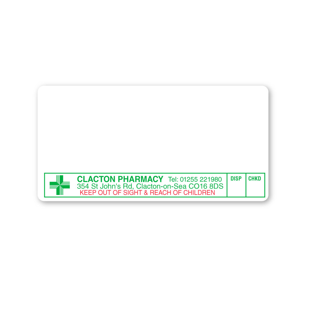 Clacton Pharmacy (354 St Johns Road) Labels 