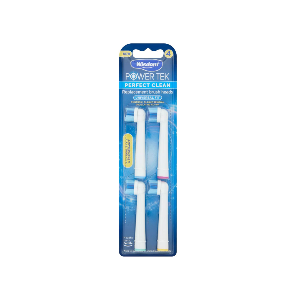 [2901NSC] Power Tek Toothbrush Replacement Heads Pack of 4