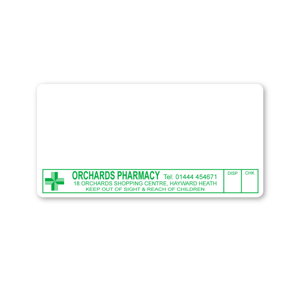 [EMT5021] Orchards Pharmacy Labels
