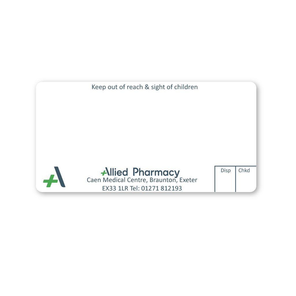 [EMT5063] Allied Braunton Pharmacy Labels