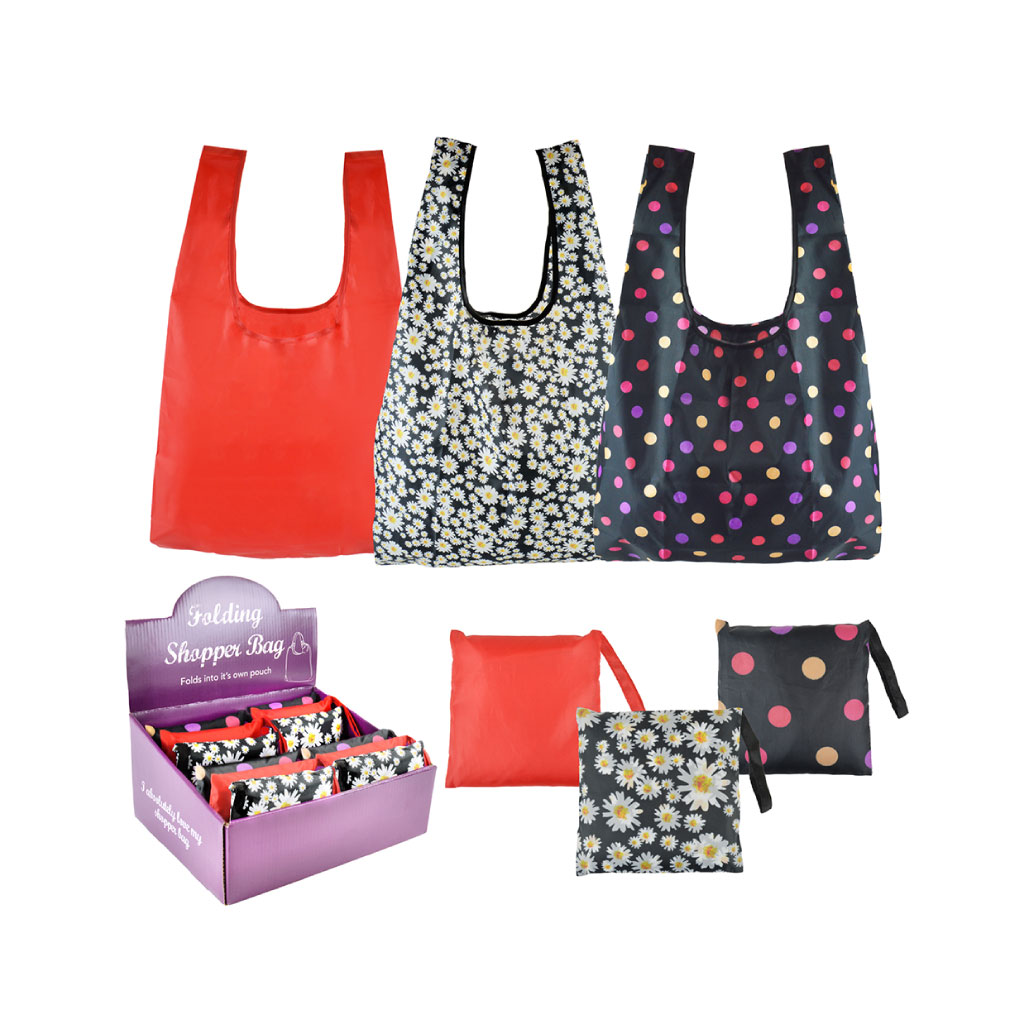 [BB0918D] Foldable Shopping Bag 3 Design CDU