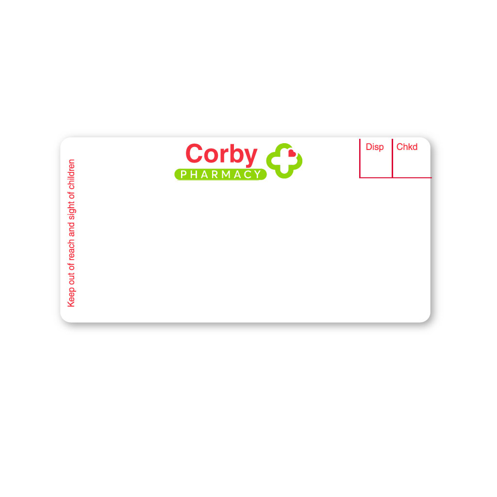 [EMT5146] Corby (70x37) Pharmacy Labels