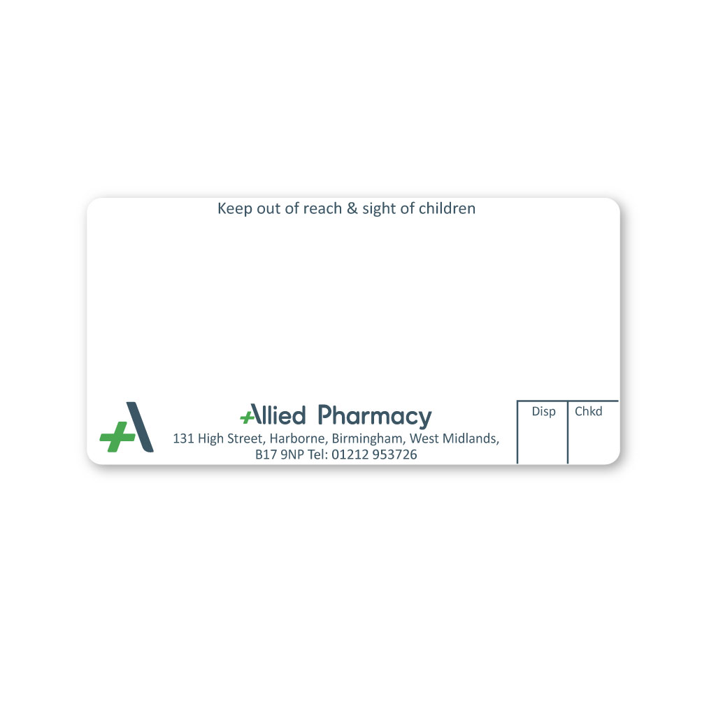 [EMT5168] Allied Harborne Pharmacy Labels