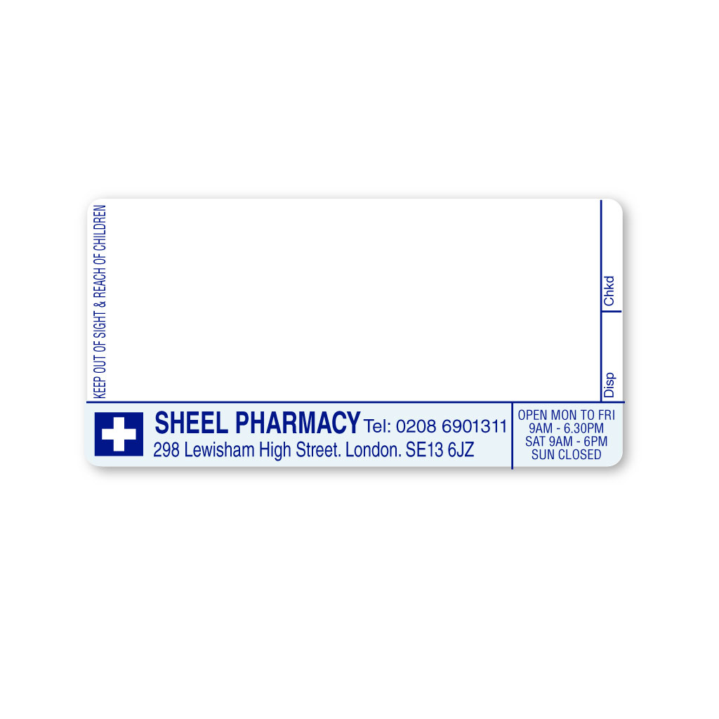 [EMT5213] Sheel Pharmacy Labels  