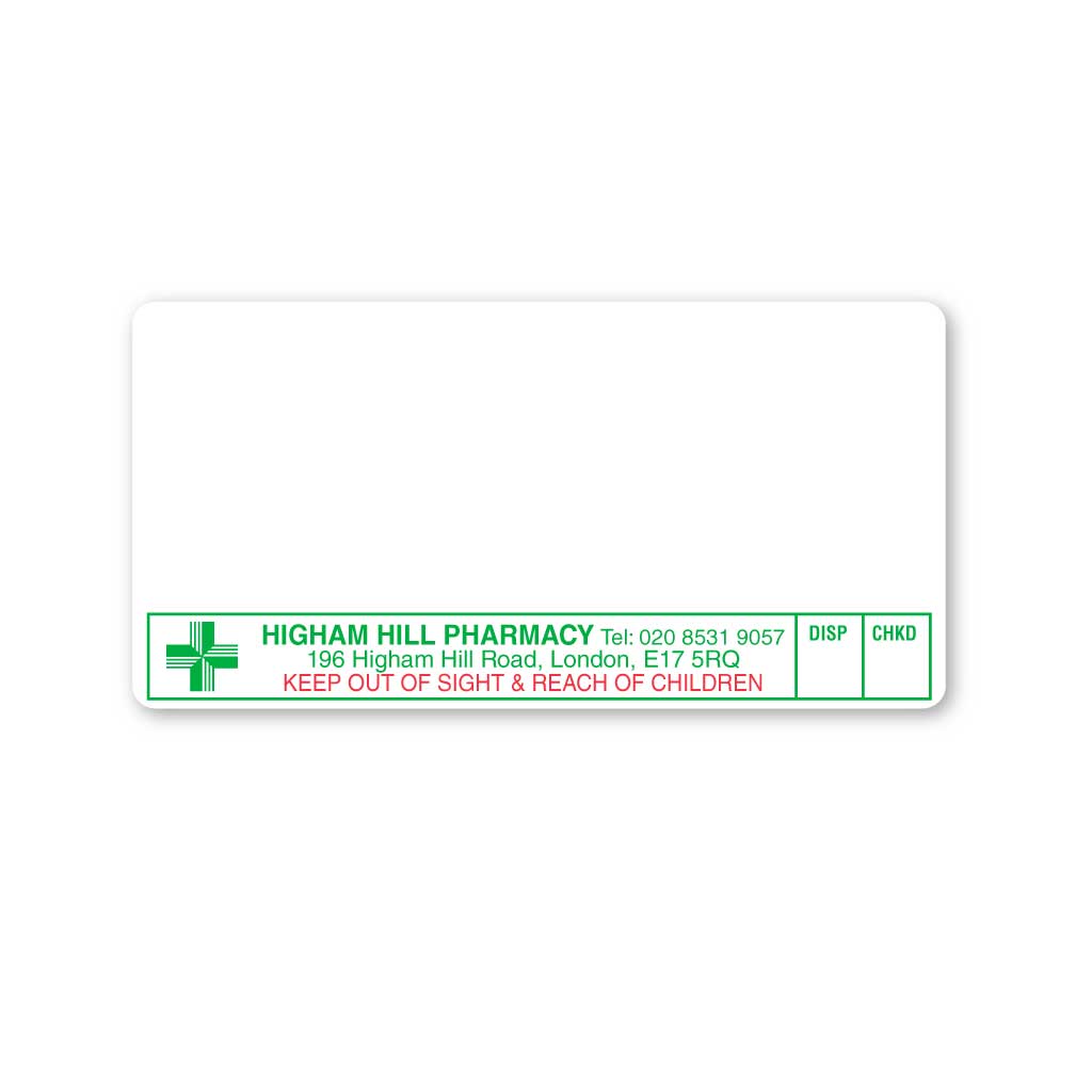 [EMT5214] Higham Hill Pharmacy Labels