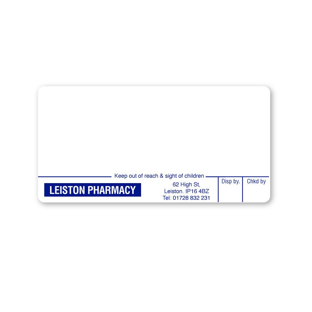 [EMT5222] Leiston Pharmacy Labels 70x37