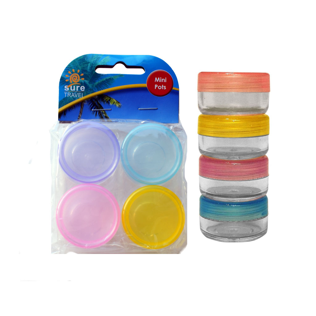 [TR08223] Travel Set 4 Round Pots 