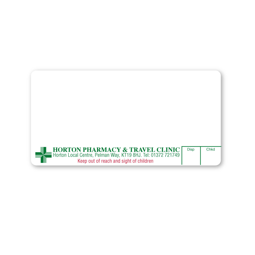 [EMT5230] Horton Pharmacy Labels