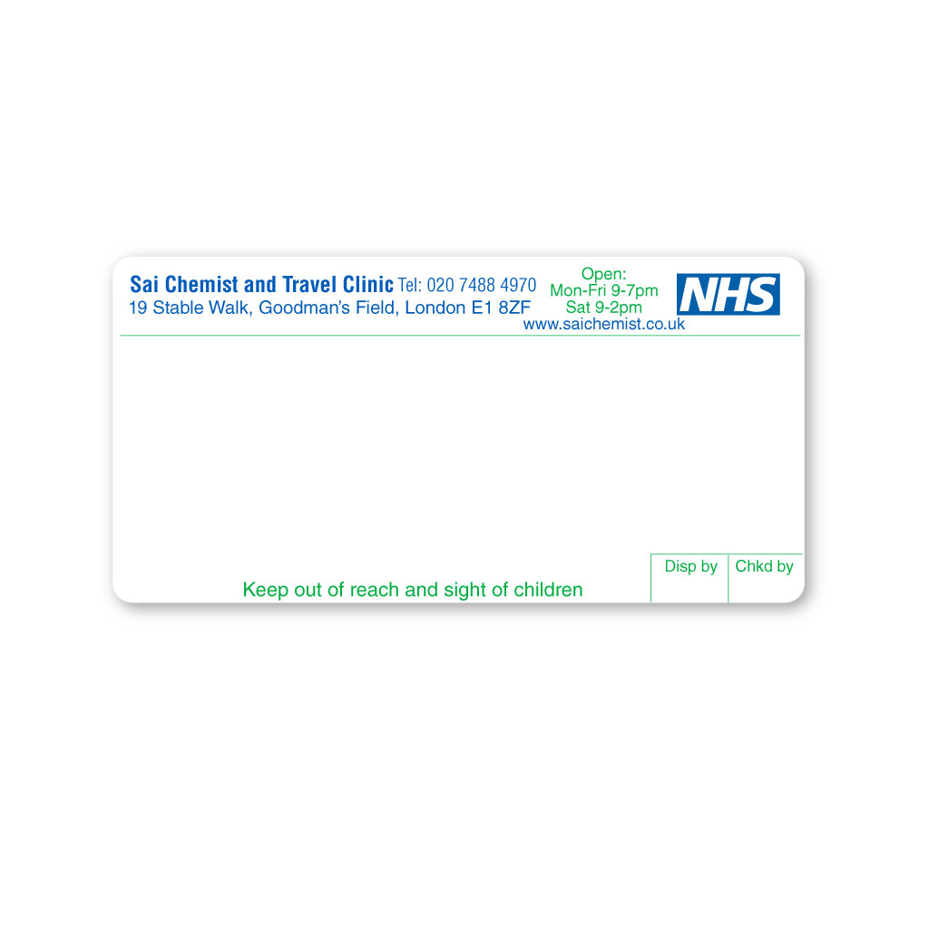 [EMT5239] Sai Pharmacy Labels 