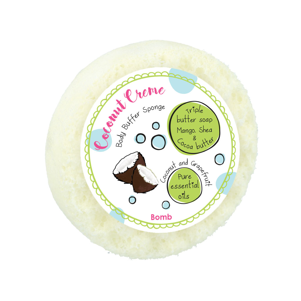 [PLANMIL04] Coconut Creme Body Buffer Soap Sponge
