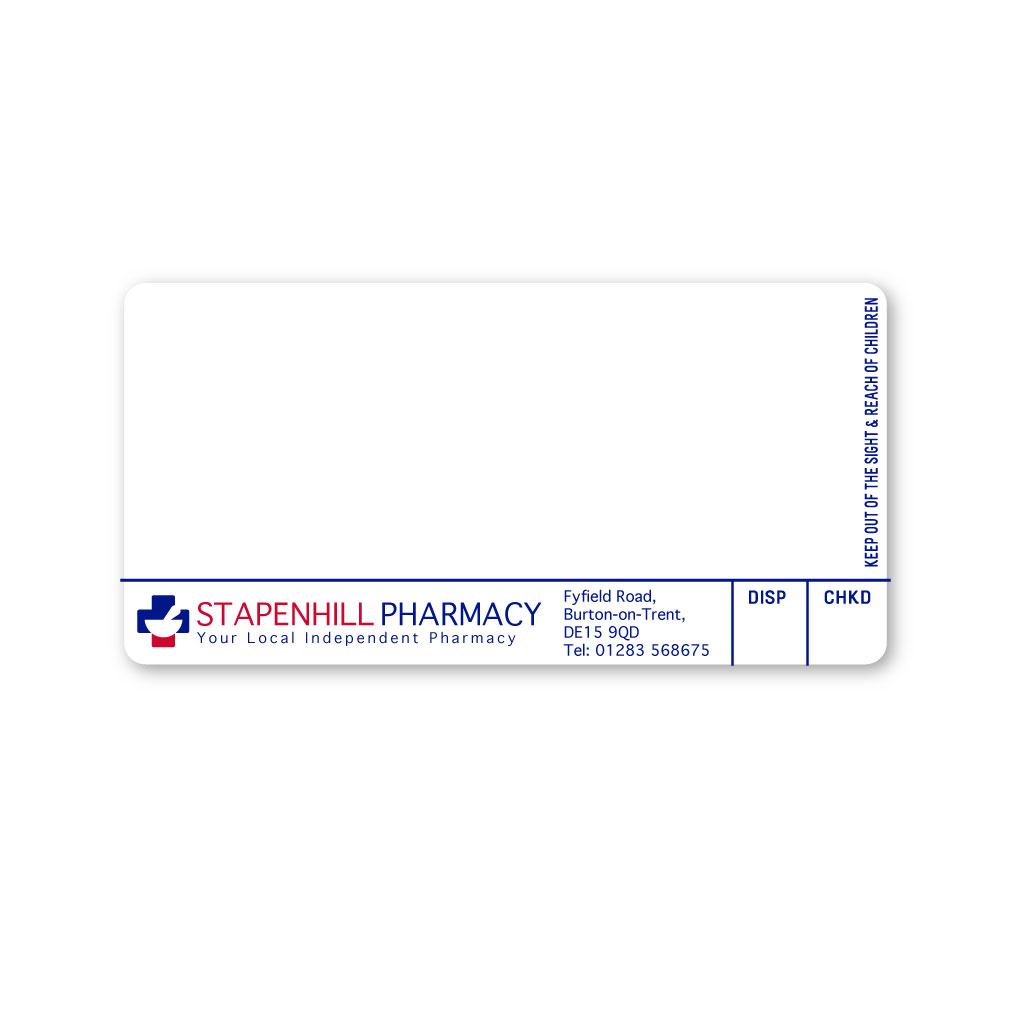 [EMT5344] Stapenhill Pharmacy Labels