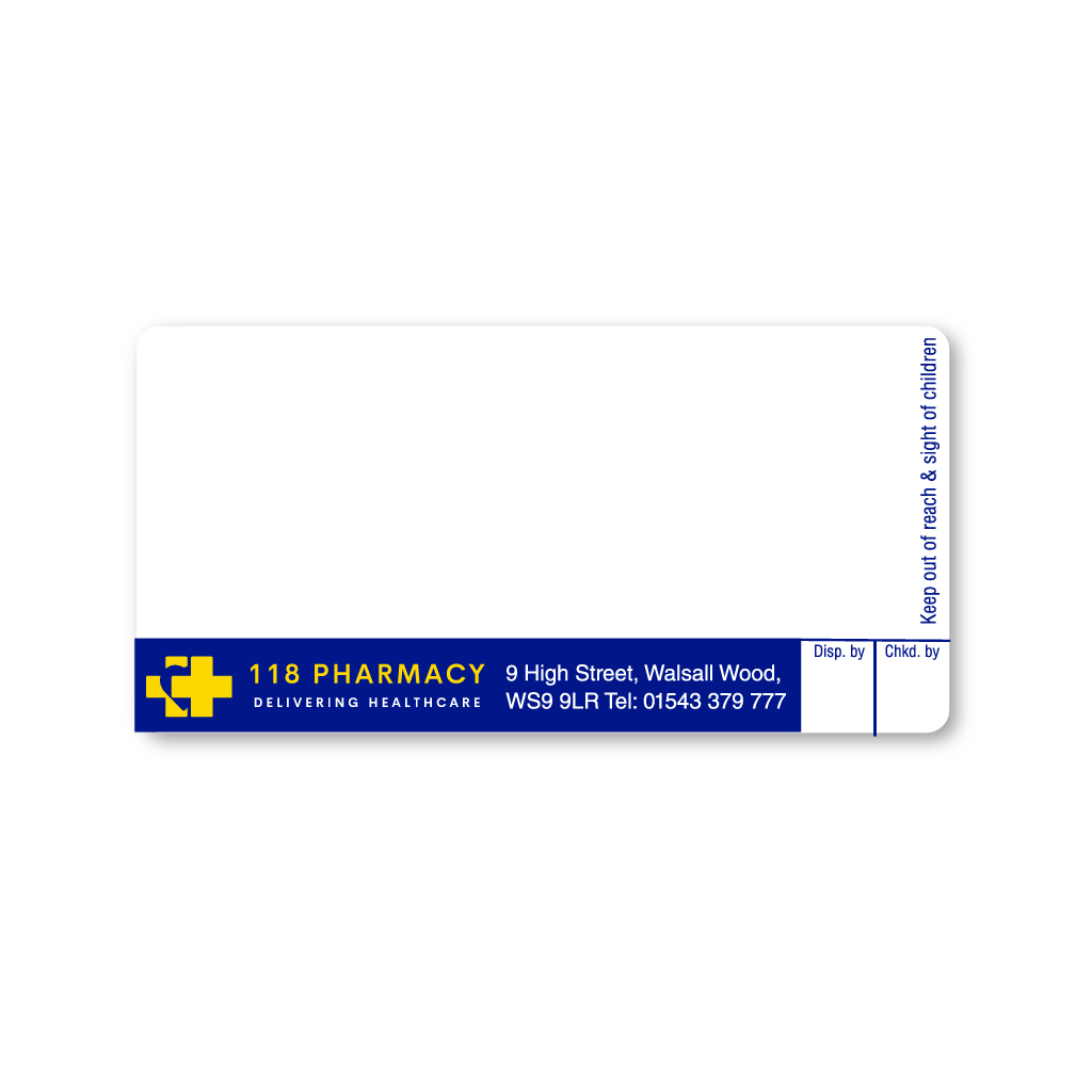 118 Pharmacy Labels