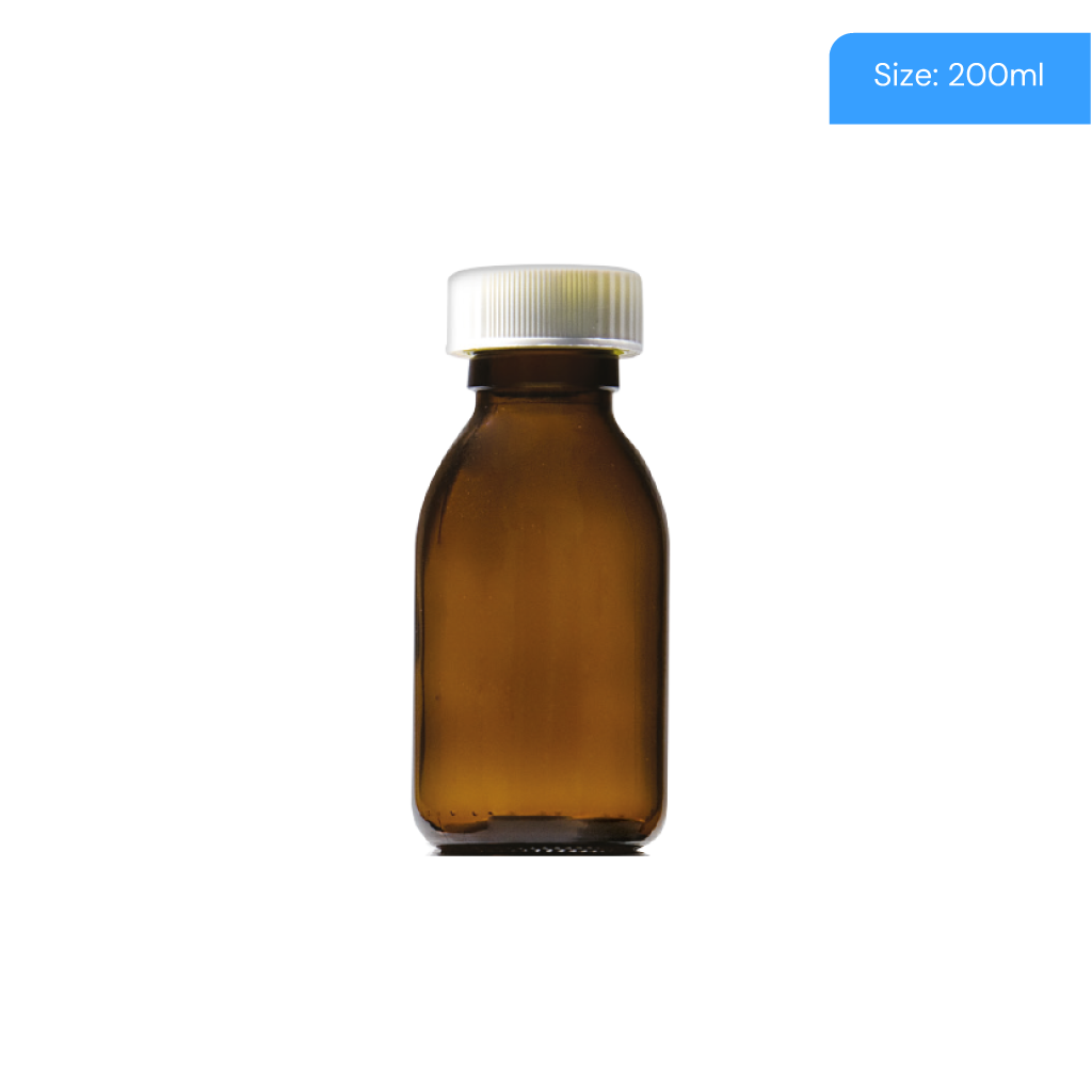 200ml Precapped Round Glass Bottles