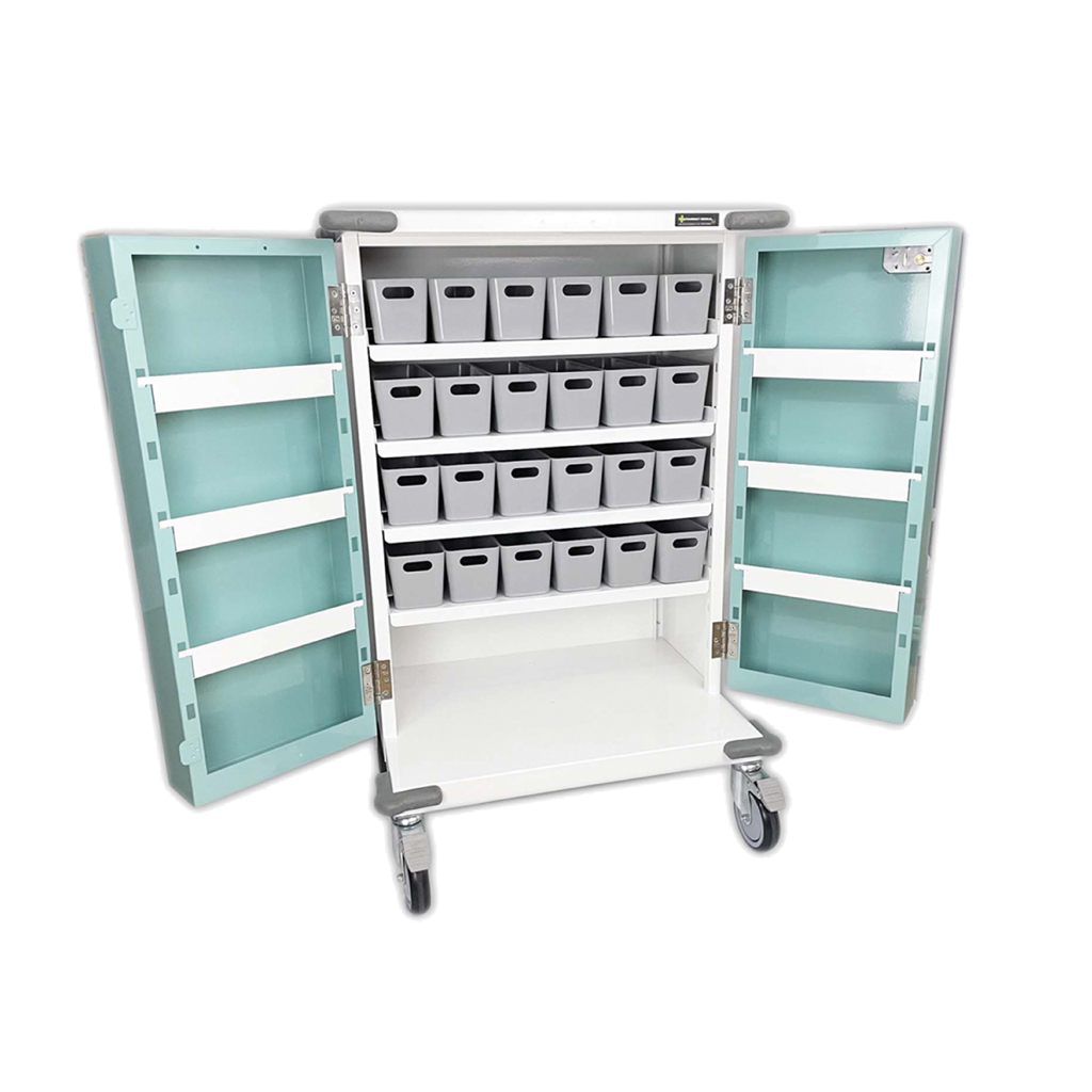 30 tray compact unit dosage trolley