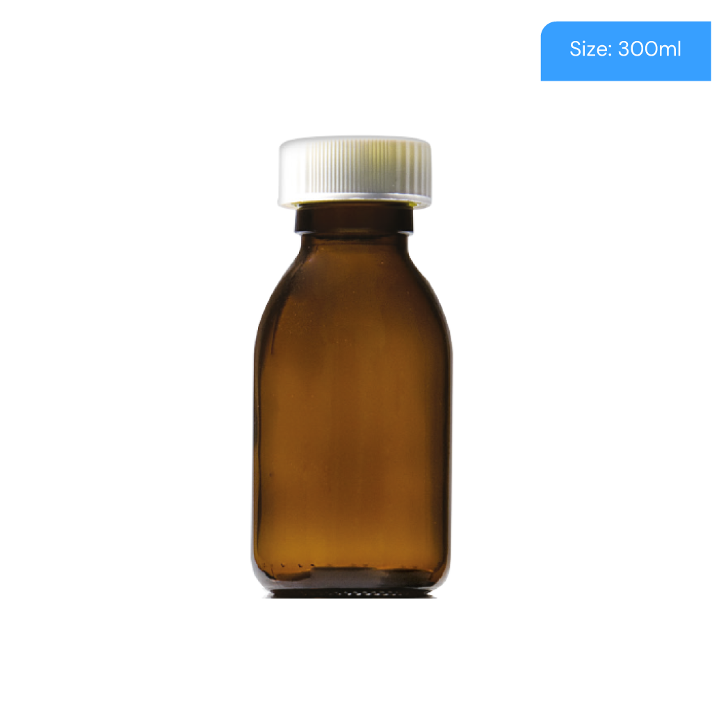 300ml Precapped Round Glass Bottles