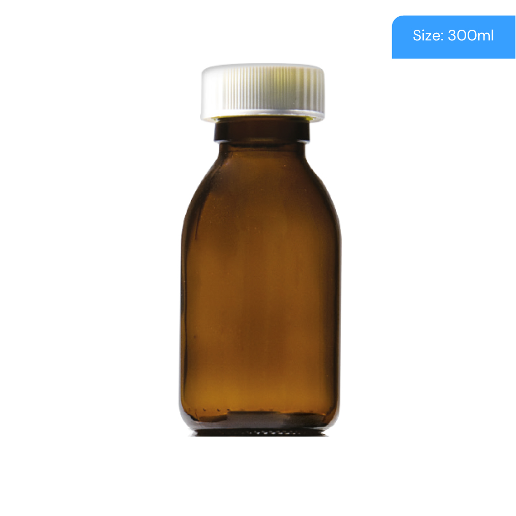glass prescription bottles 300ml