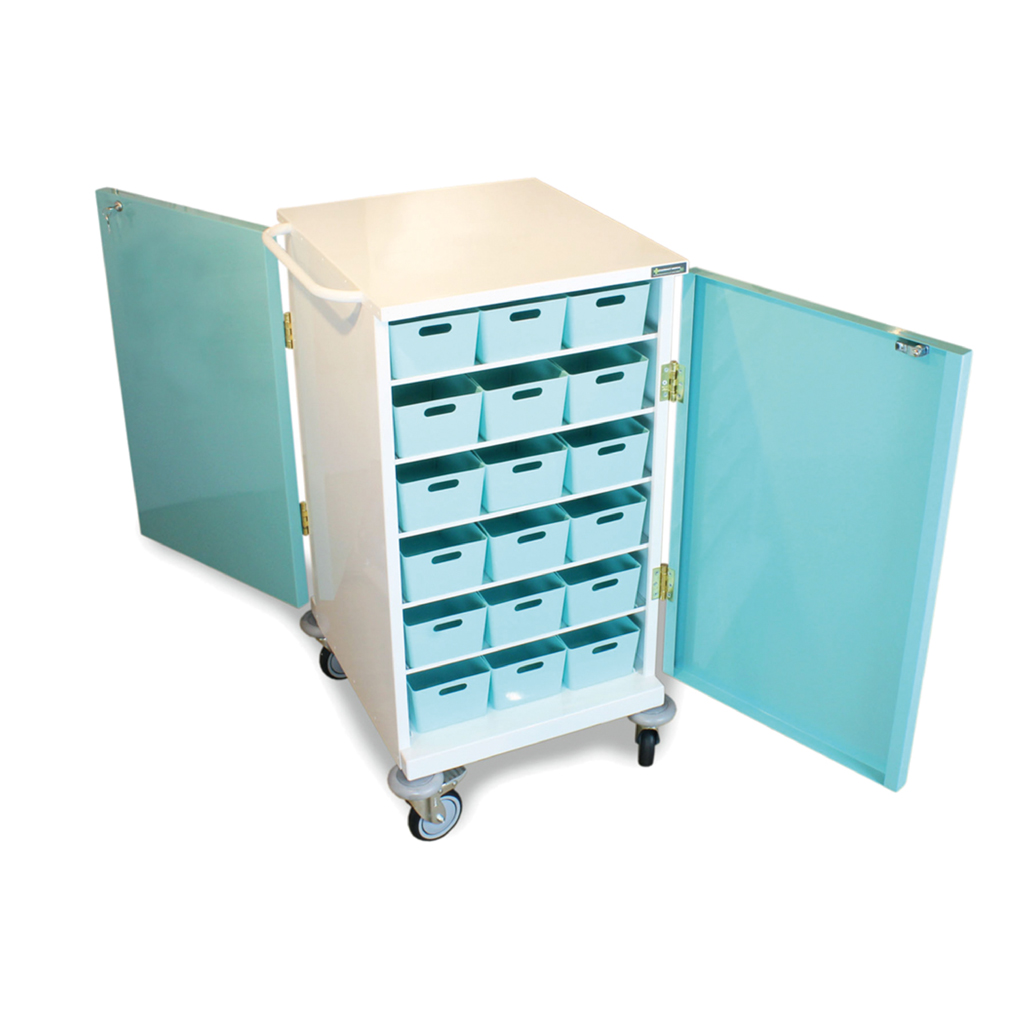 36 tray compact unit dosage trolley