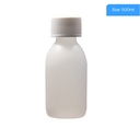 500ml Natural HDPE Capped Round Bottle