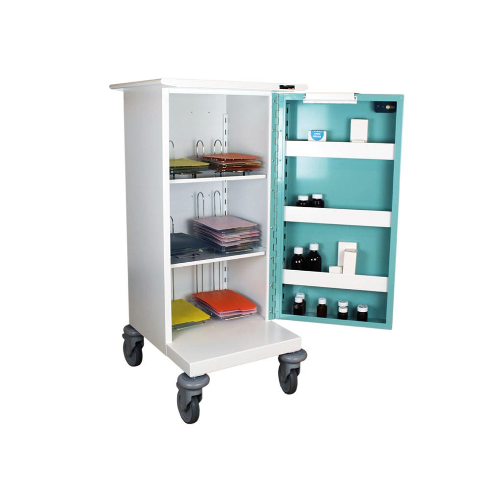 MDS 6 Hoop Drugs Trolley (single door)