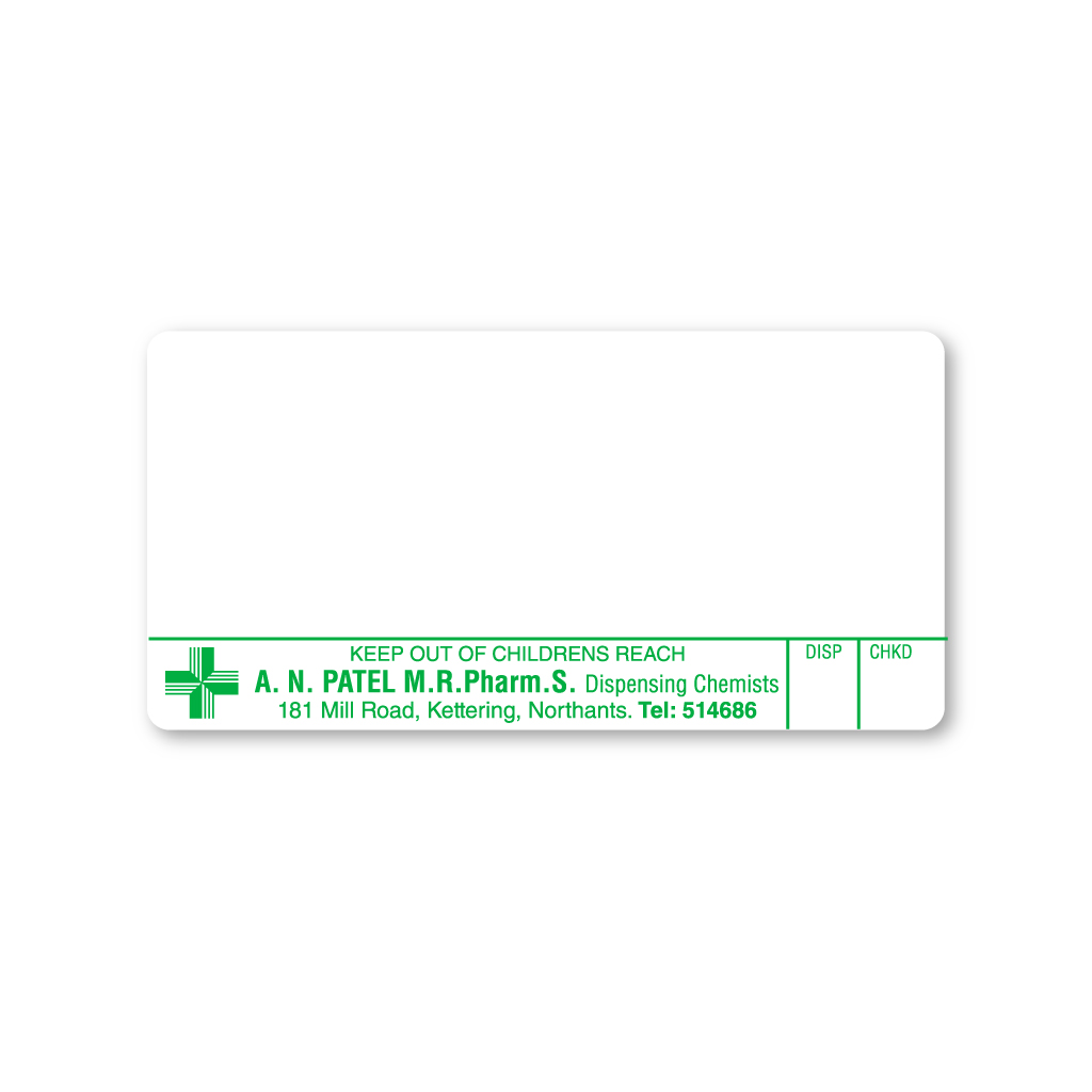 [AZEMT3546] A.N. Patel Pharmacy Labels