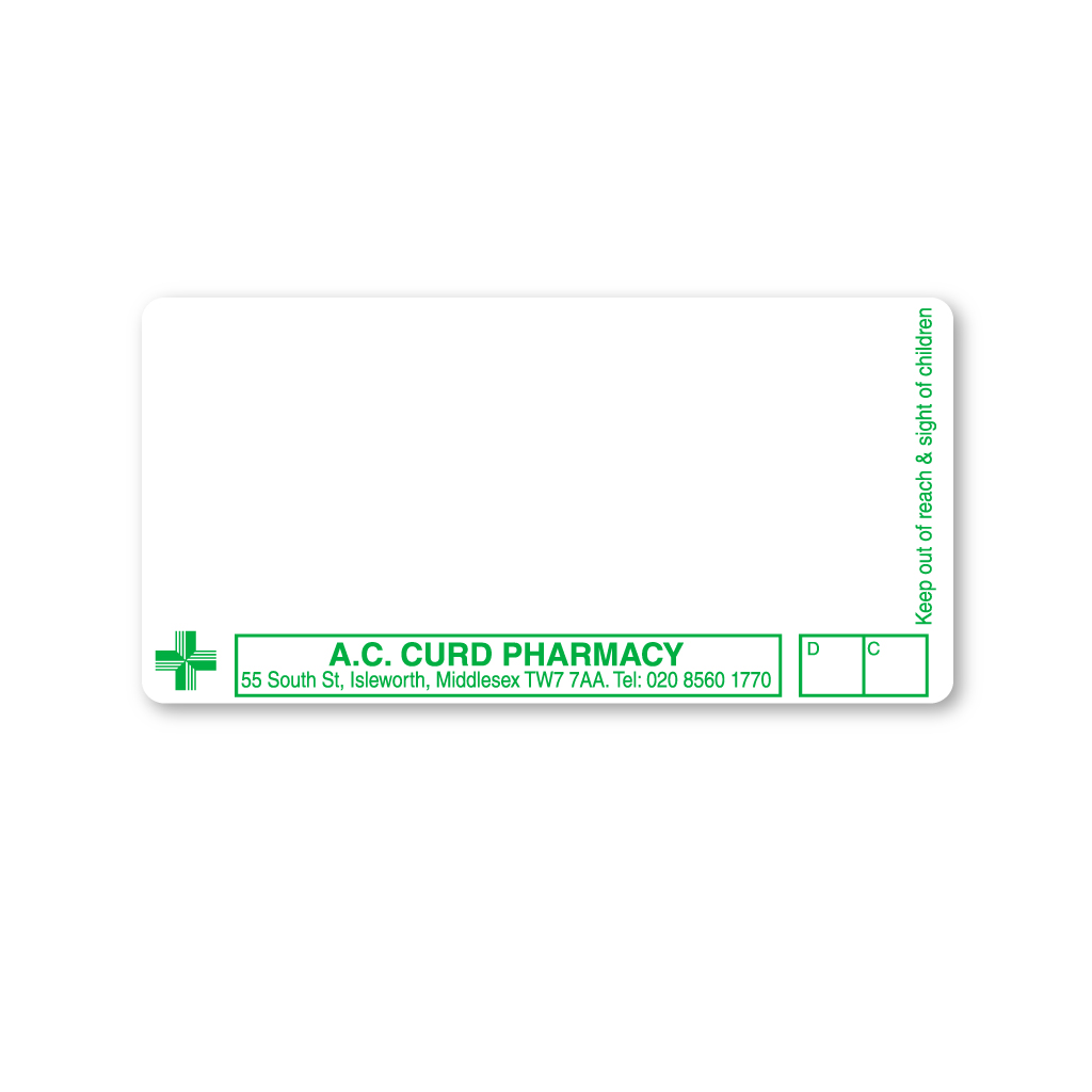 AC Curd Pharmacy Labels