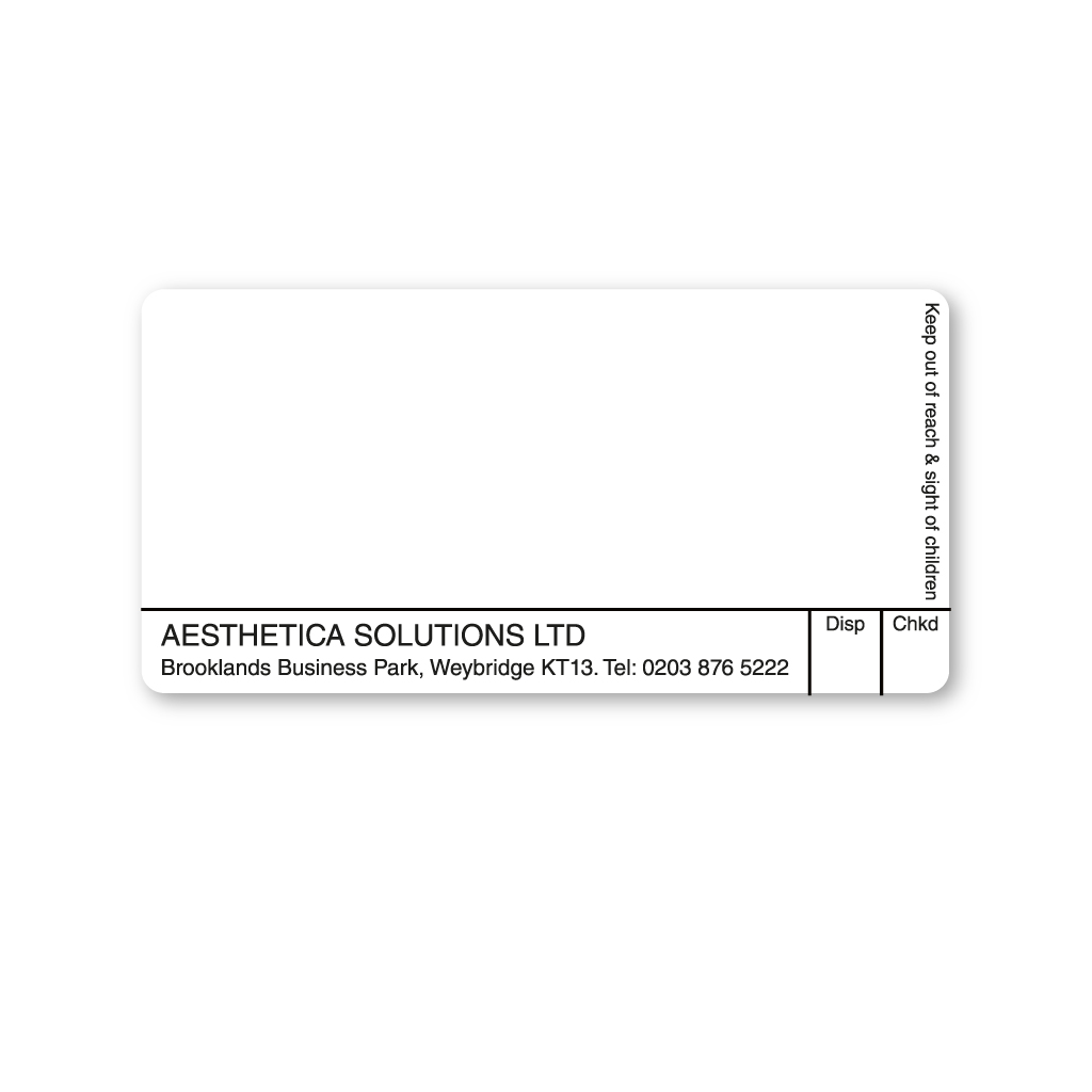 Aesthetica Solutions Pharmacy Labels