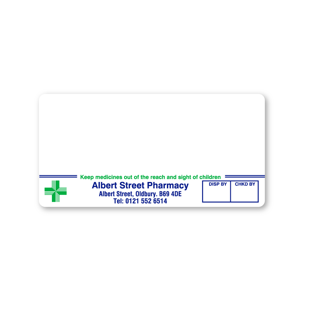 Albert Street Pharmacy Labels
