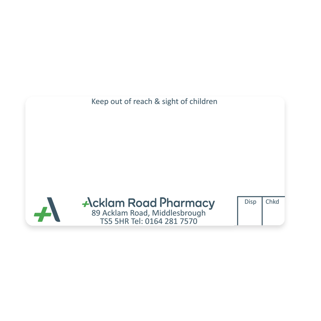 [AZEMT2685] Allied Acklam Road Pharmacy Labels