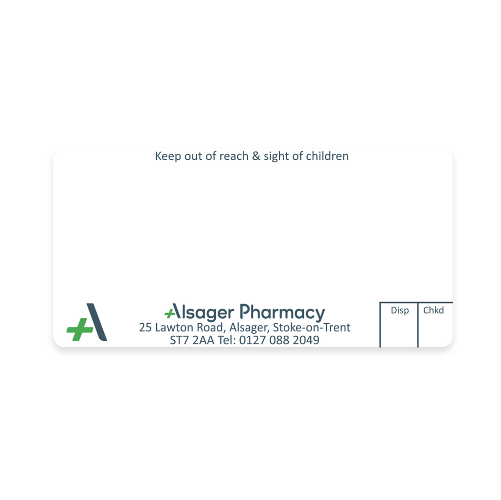 [AZEMT2681] Allied Alsager Pharmacy Labels