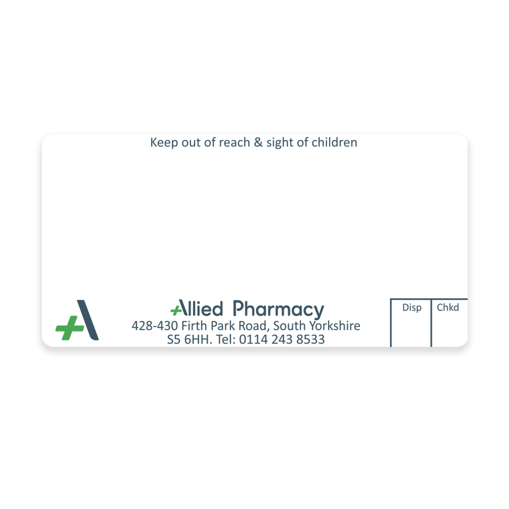 [AZEMT3006] Allied Firth Park Dispensing Labels