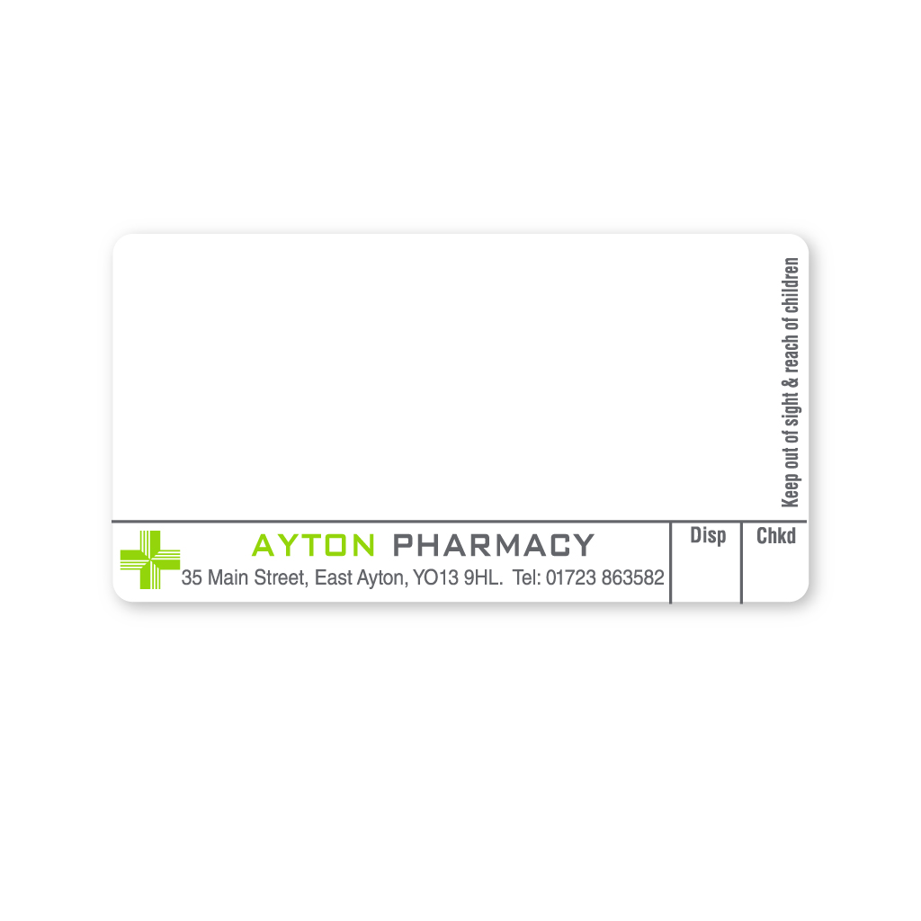 Aston Group (Ayton) Pharmacy Labels
