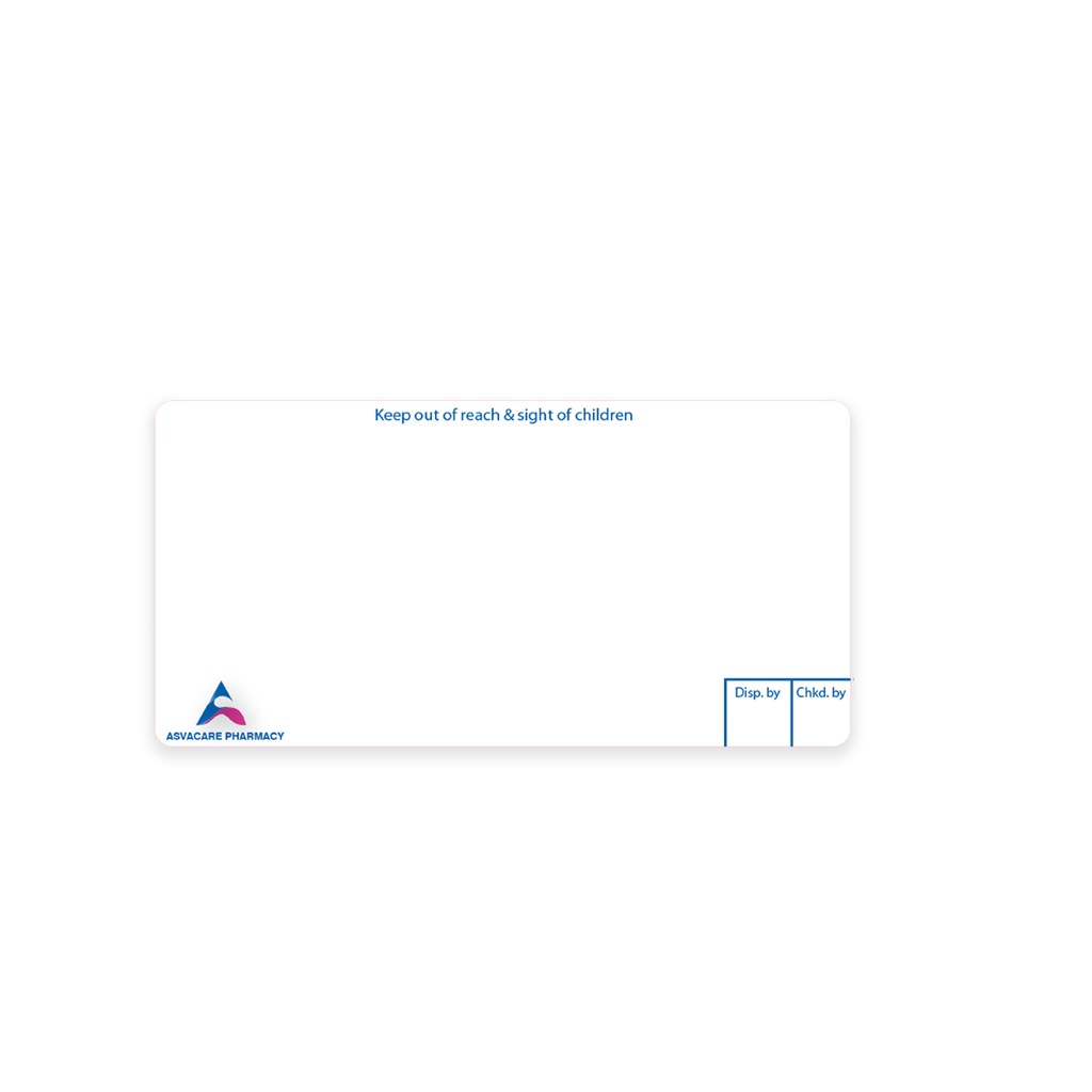 [EMT1820] Asvacare Pharmacy Labels