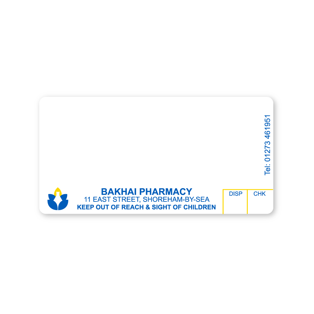 Bakhai Pharmacy Labels