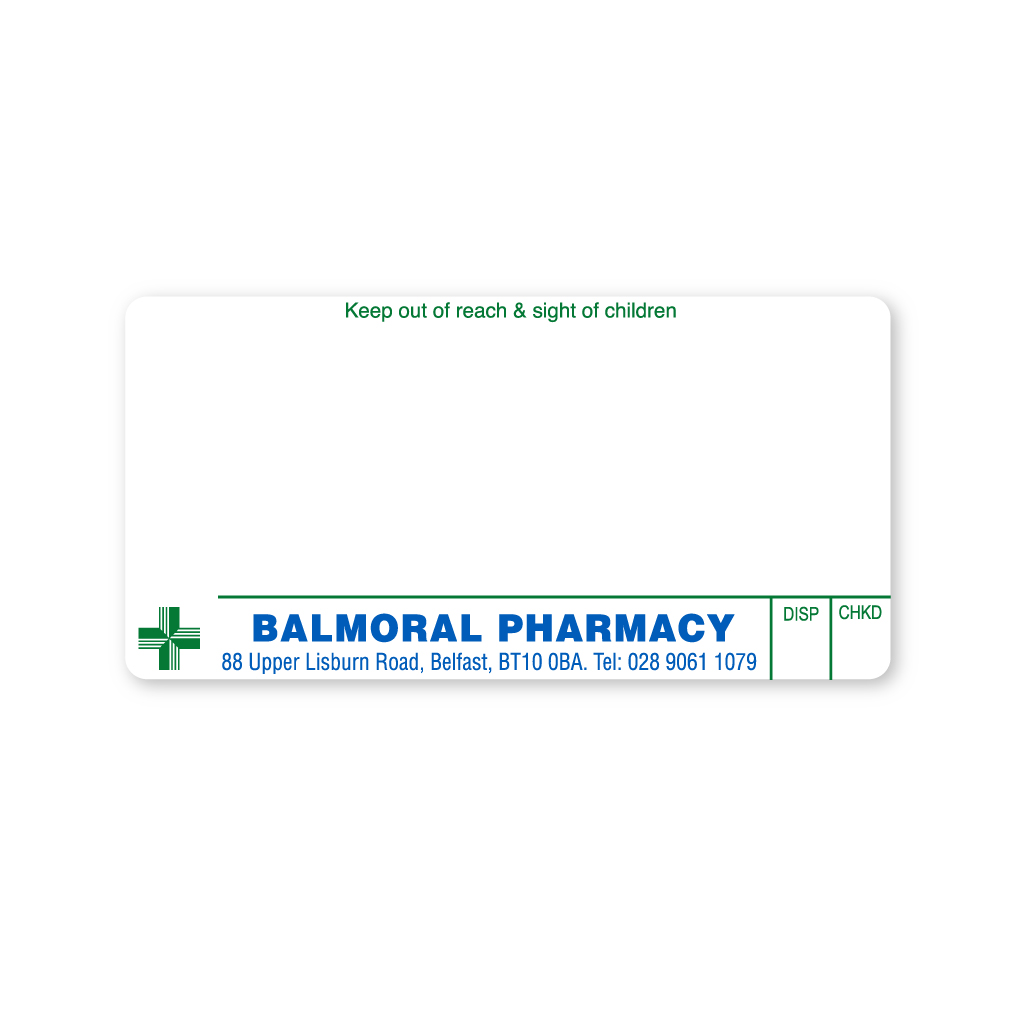 Balmoral Pharmacy Dispensing Labels