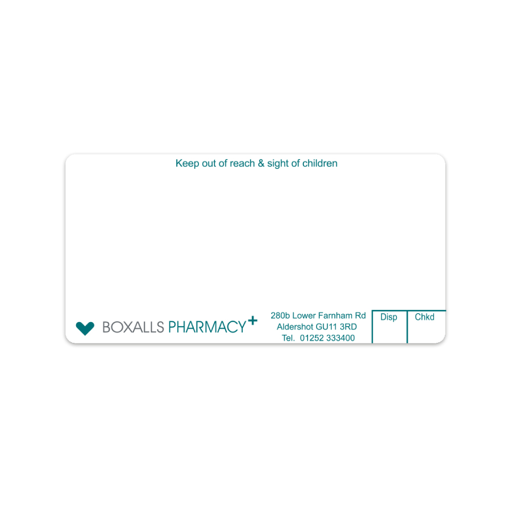 [AZEMT3720] Ascent Group   Boxalls Pharmacy Labels