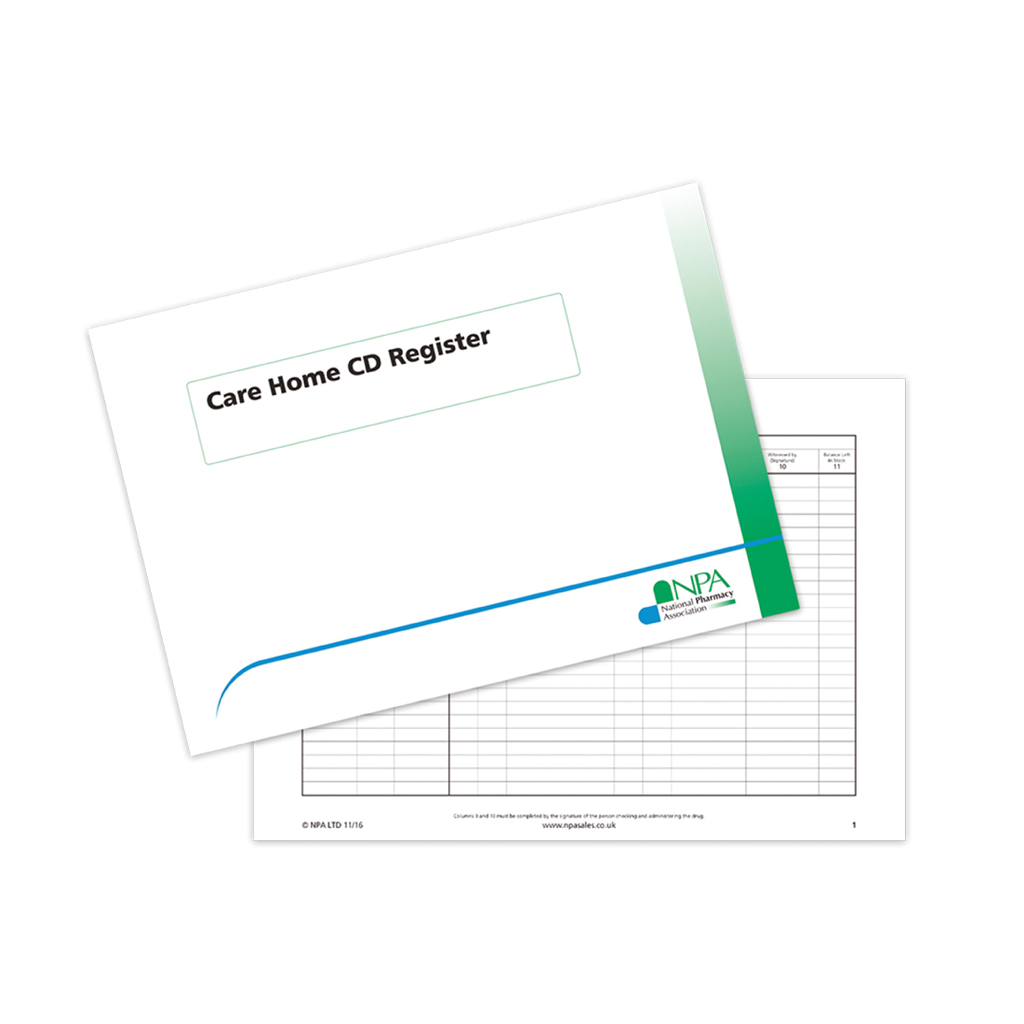 [NPACH020] Care Homes Controlled Drug Register