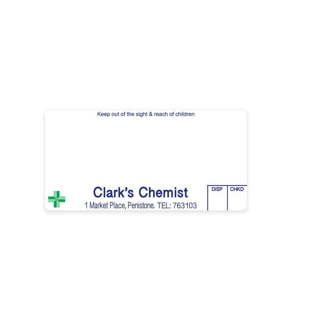 [EMT265B] Clarks Chemist(1 Market Place) Labels 