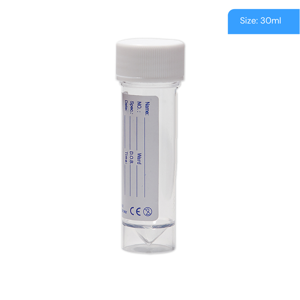 Clear 30ml Sample Bottles & Caps 