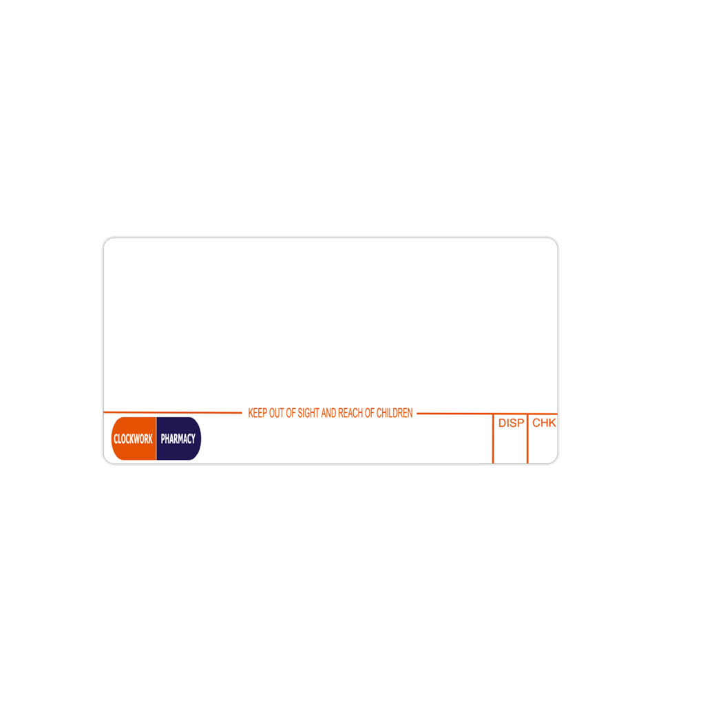 Clockwork Pharmacy Labels