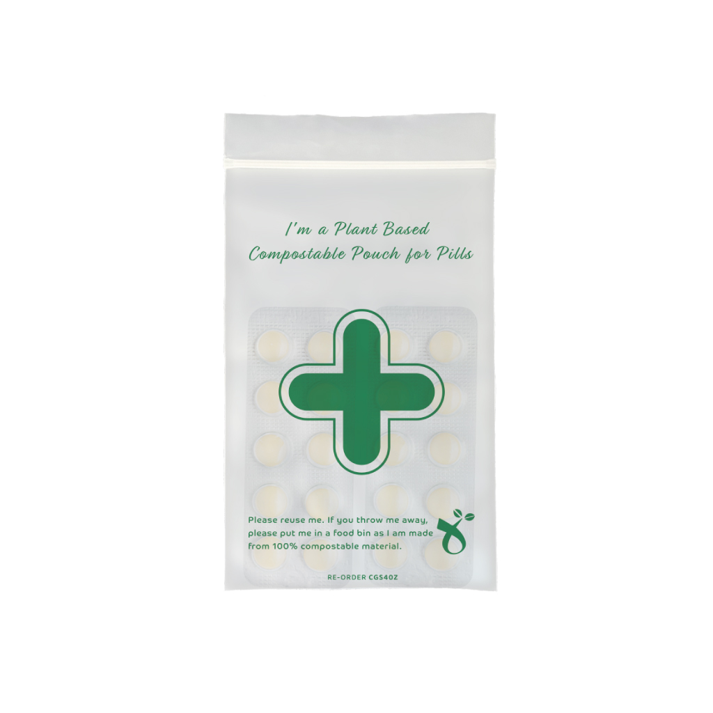4oz Compostable Pouch For Pills 