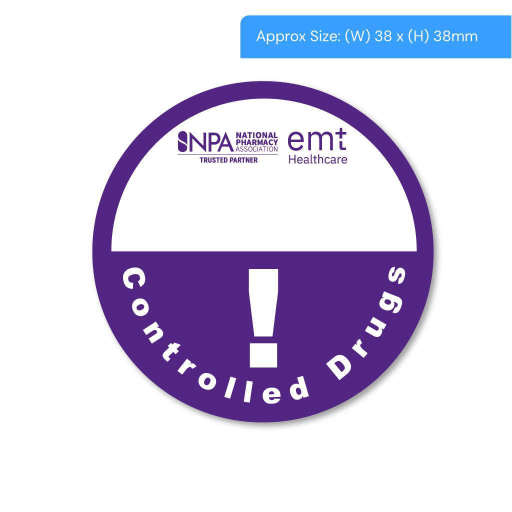 [STI1000CD2] Controlled Drugs Alert Labels - Purple